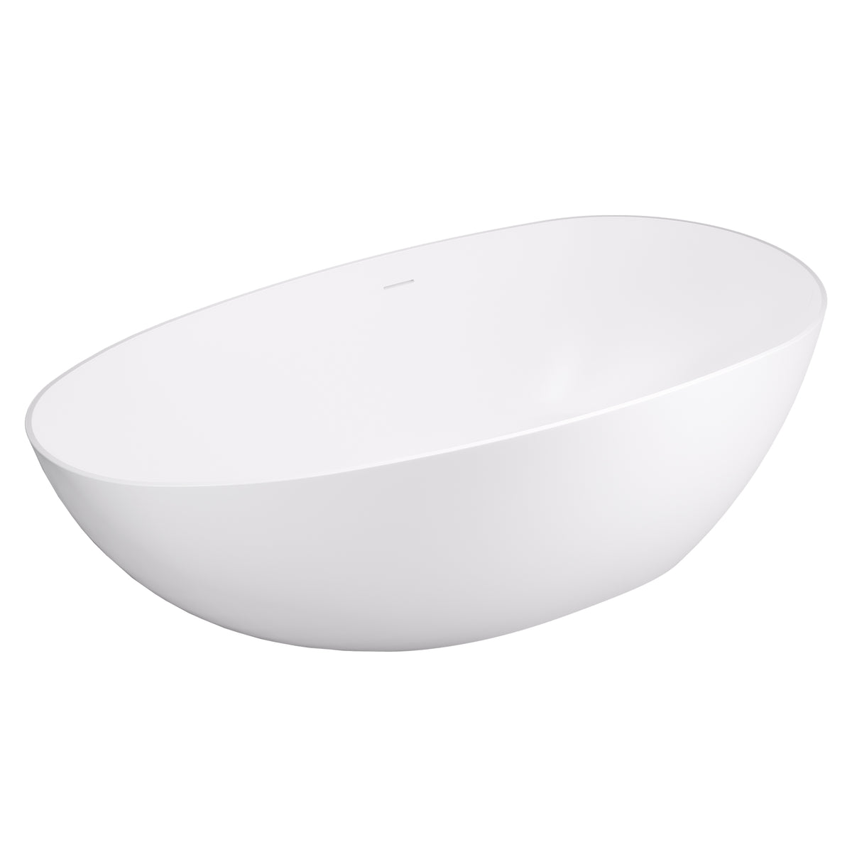 Giotto Solid Surface Soaking Bathtub in Matte White with Matte