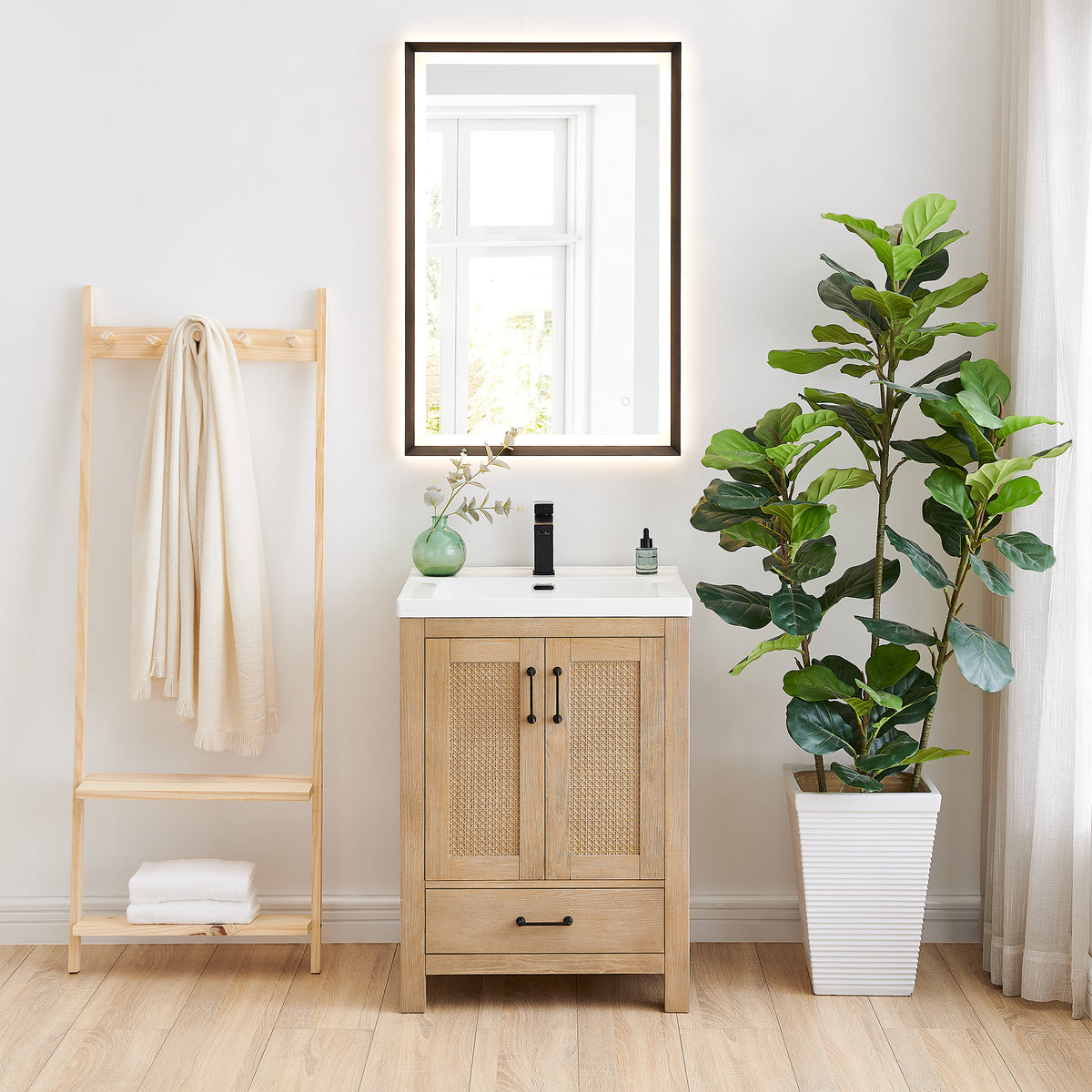 Bondi 24" Freestanding Single Bathroom Vanity with White Ceramic Drop