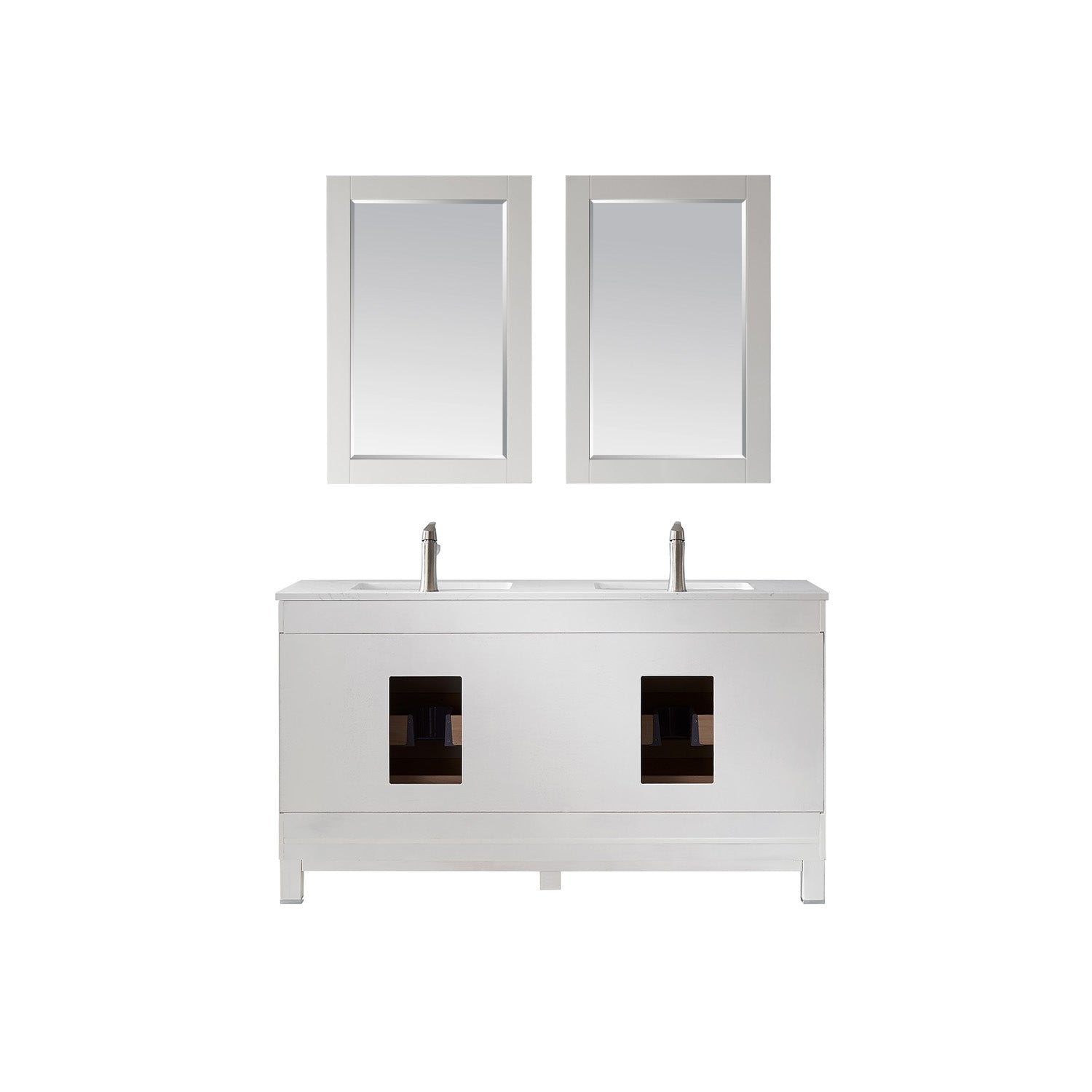 Jackson 60" Double Bathroom Vanity Set with Composite Stone Countertop