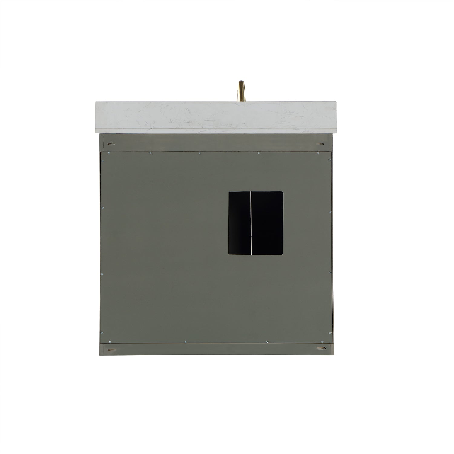Monna 36" Single Bathroom Vanity Set with Aosta White Composite Stone Countertop