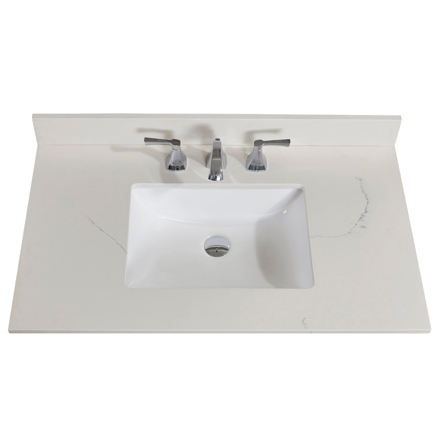 Belluno Single Sink Bathroom Vanity Countertop in Milano White