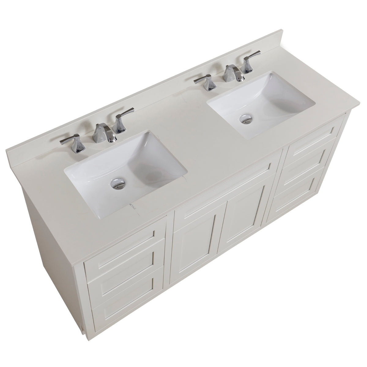 Mueble de baño sin lavabos Toscana en acabado color blanco, 80cm(alto)  120cm(ancho) 47cm(