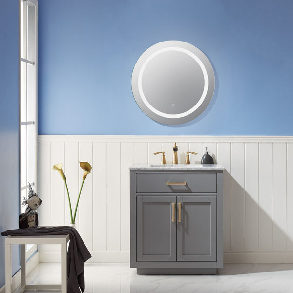 Padova Round Frameless Modern LED Bathroom Vanity Mirror