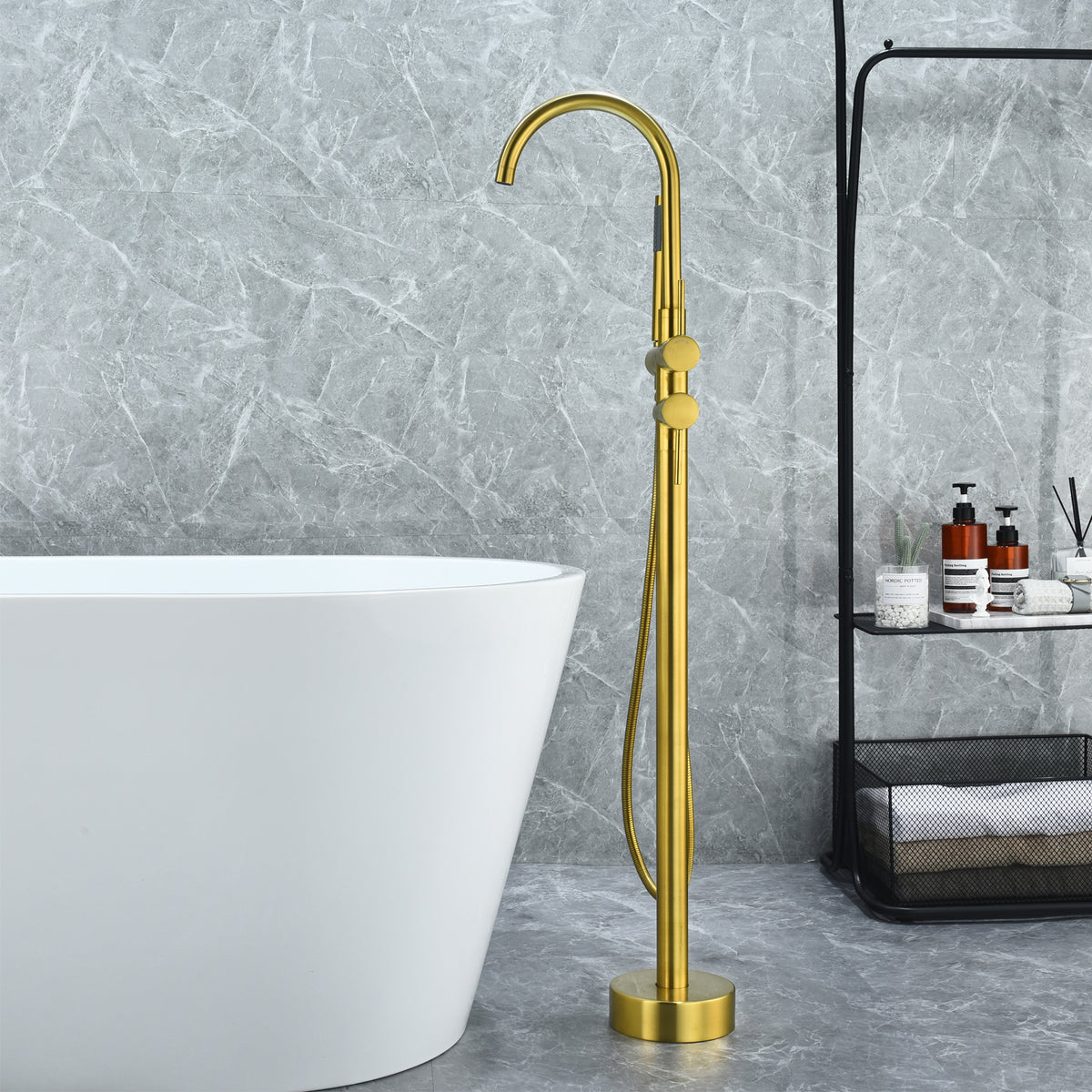 Gold 2024 standing bathtub faucet