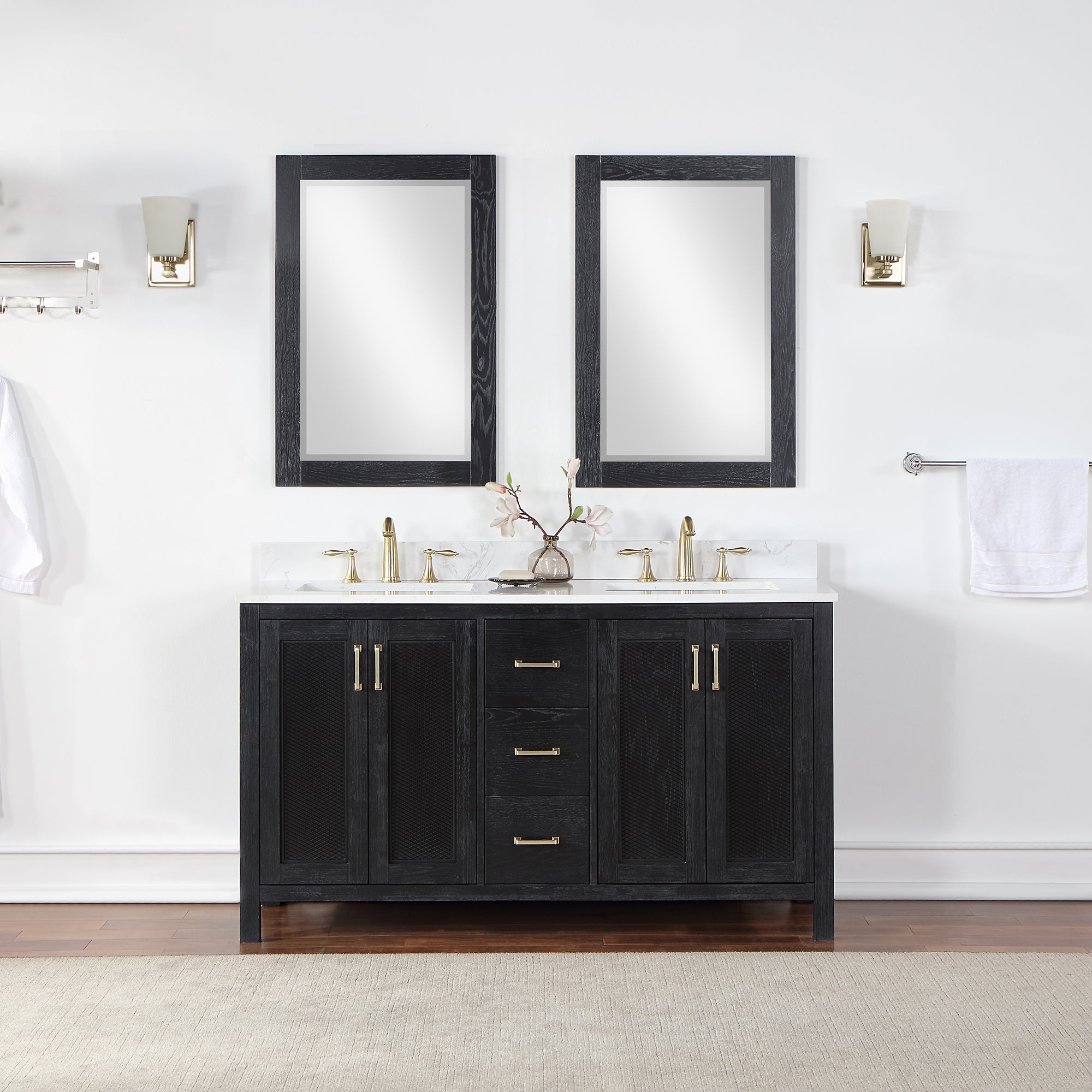Ivy 24" Rectangular Bathroom Wood Framed Wall Mirror