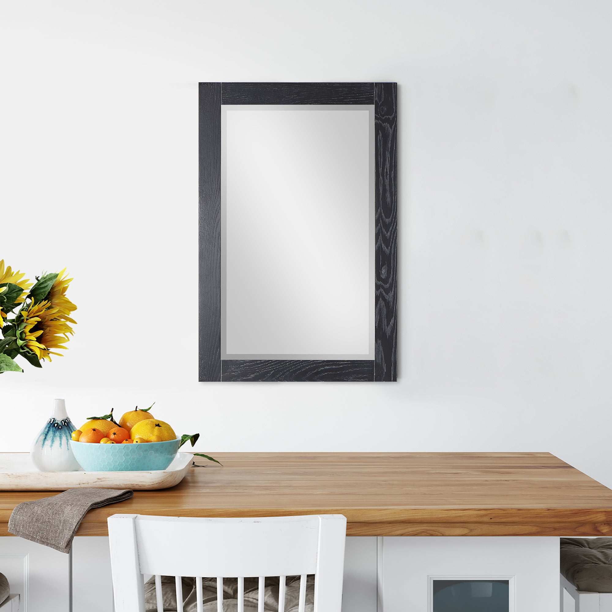 Ivy 24" Rectangular Bathroom Wood Framed Wall Mirror