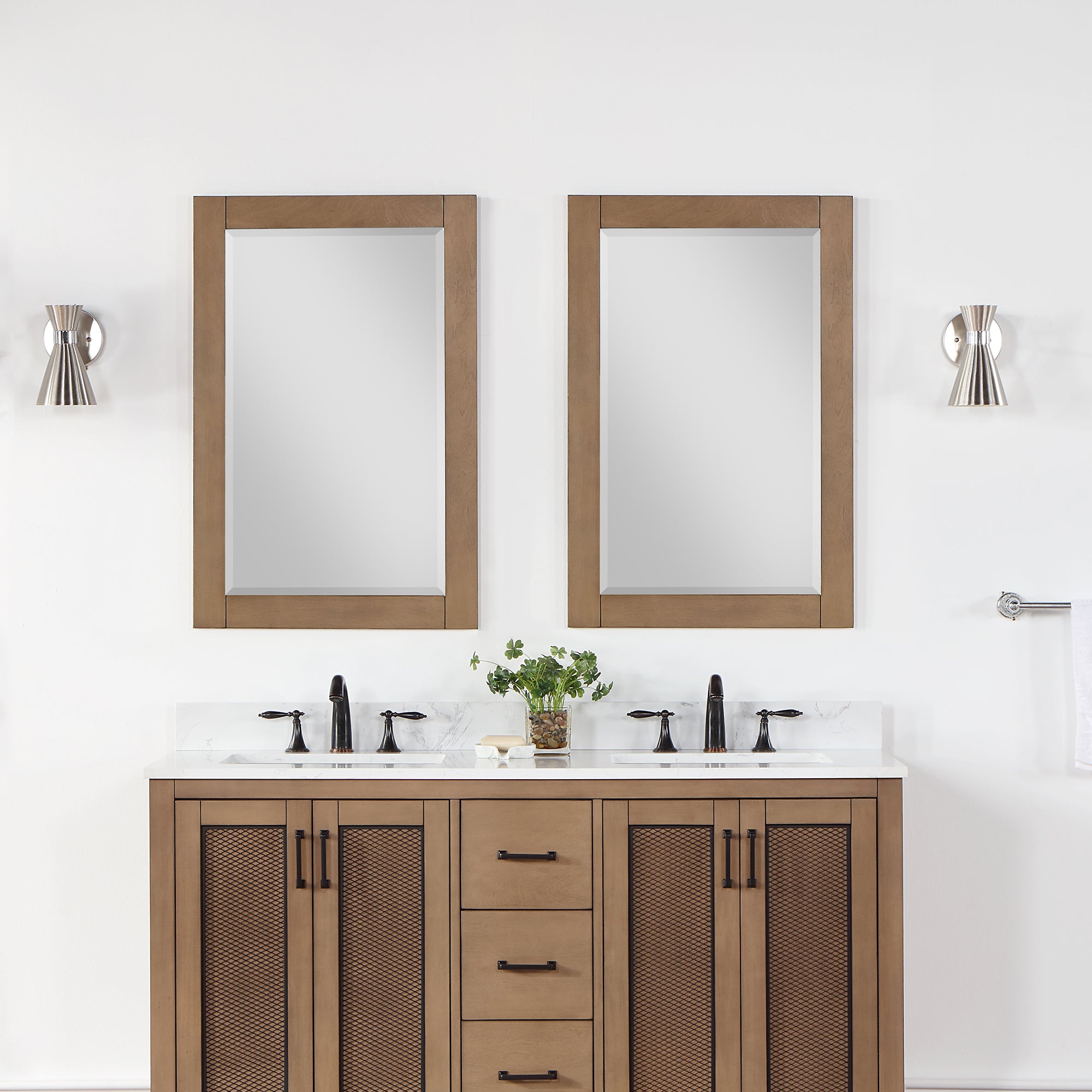 Ivy 24" Rectangular Bathroom Wood Framed Wall Mirror
