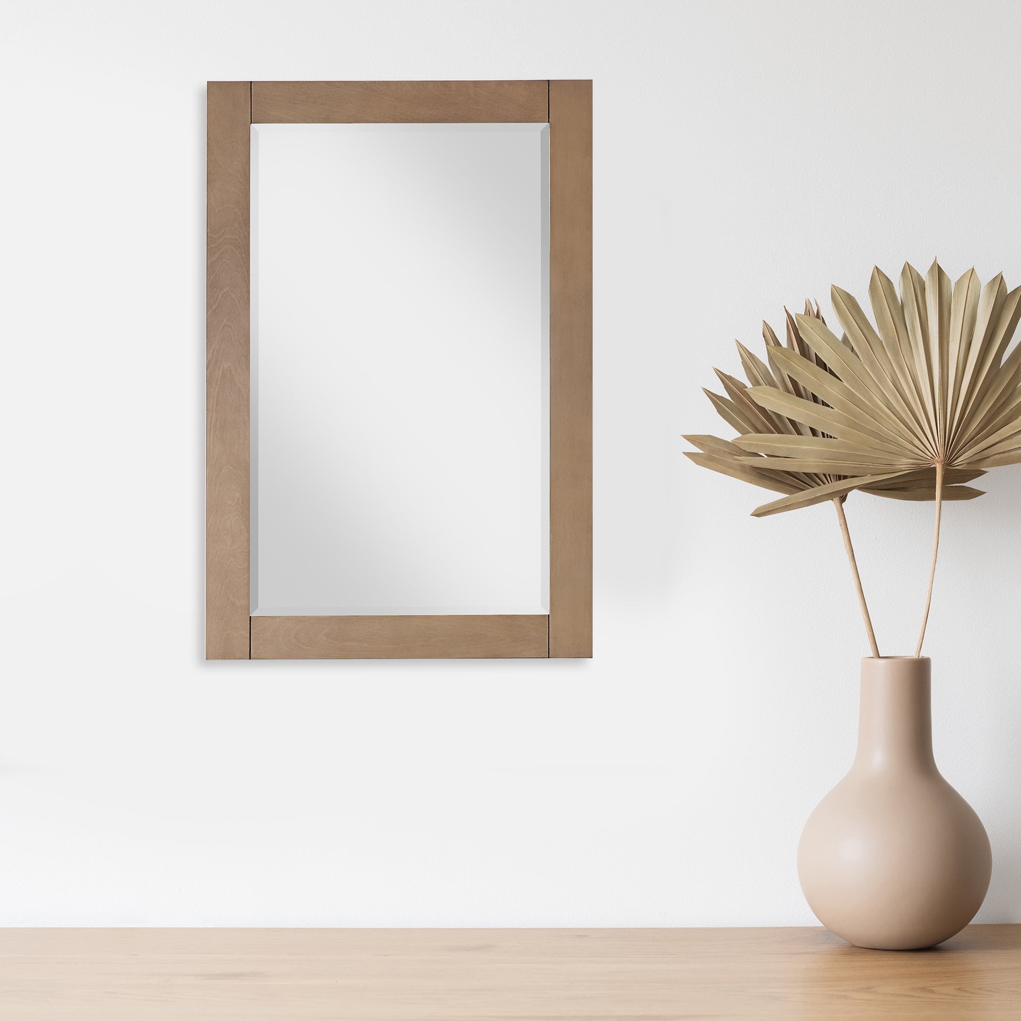 Ivy 24" Rectangular Bathroom Wood Framed Wall Mirror