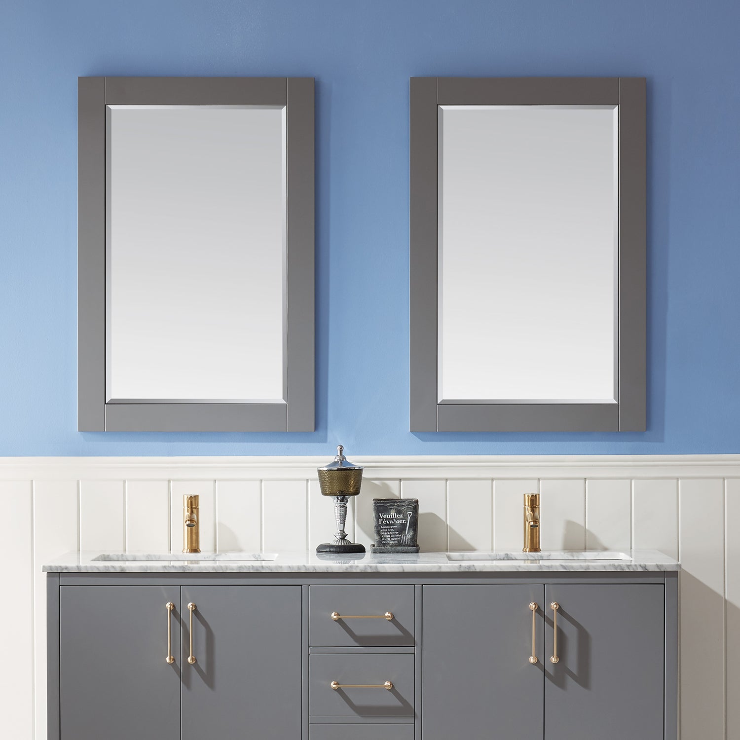 Ivy 24" Rectangular Bathroom Wood Framed Wall Mirror