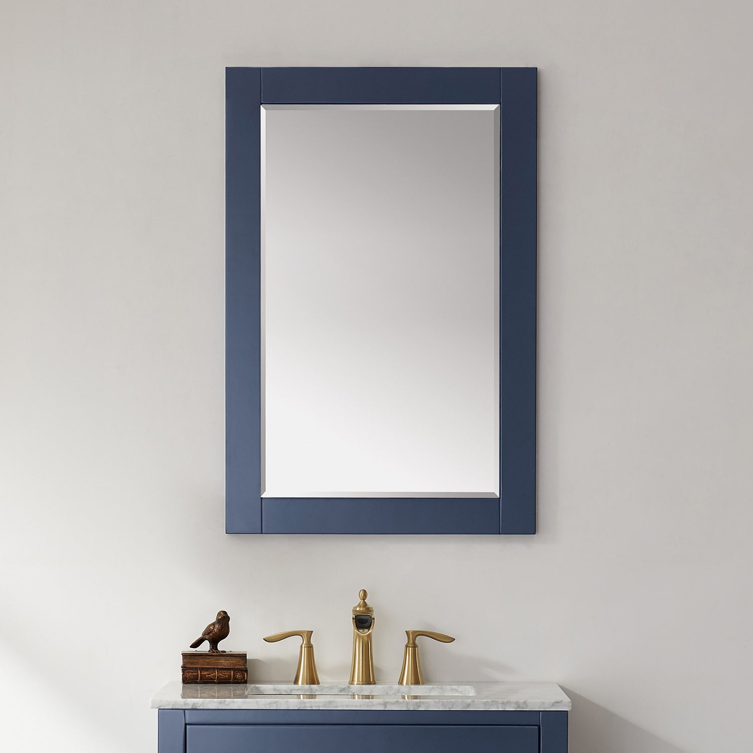 Ivy 24" Rectangular Bathroom Wood Framed Wall Mirror