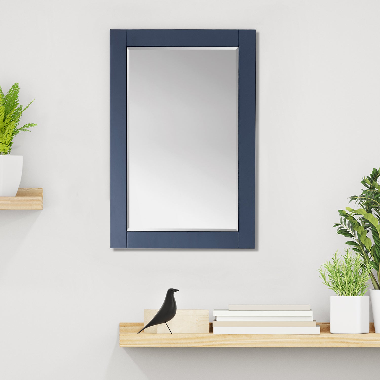 Ivy 24" Rectangular Bathroom Wood Framed Wall Mirror
