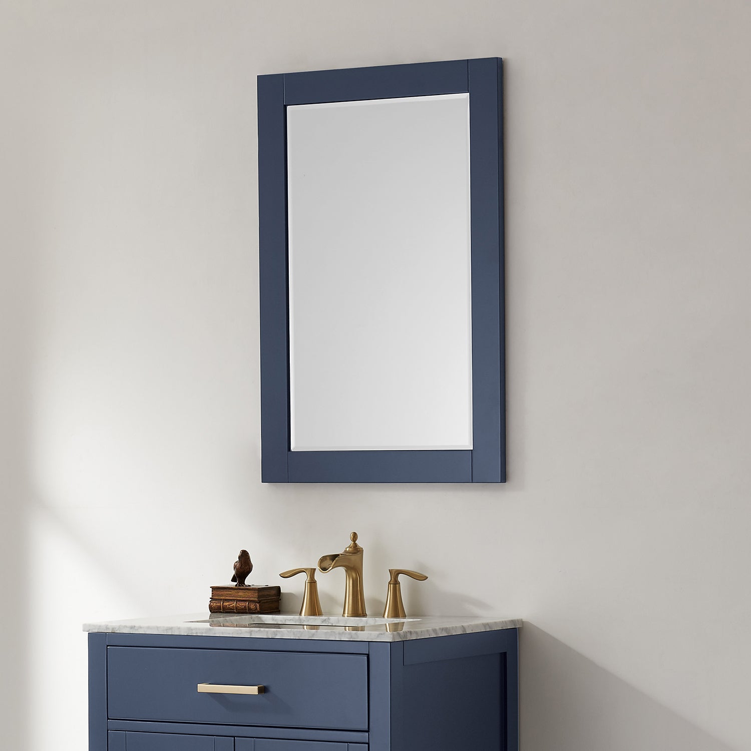 Ivy 24" Rectangular Bathroom Wood Framed Wall Mirror