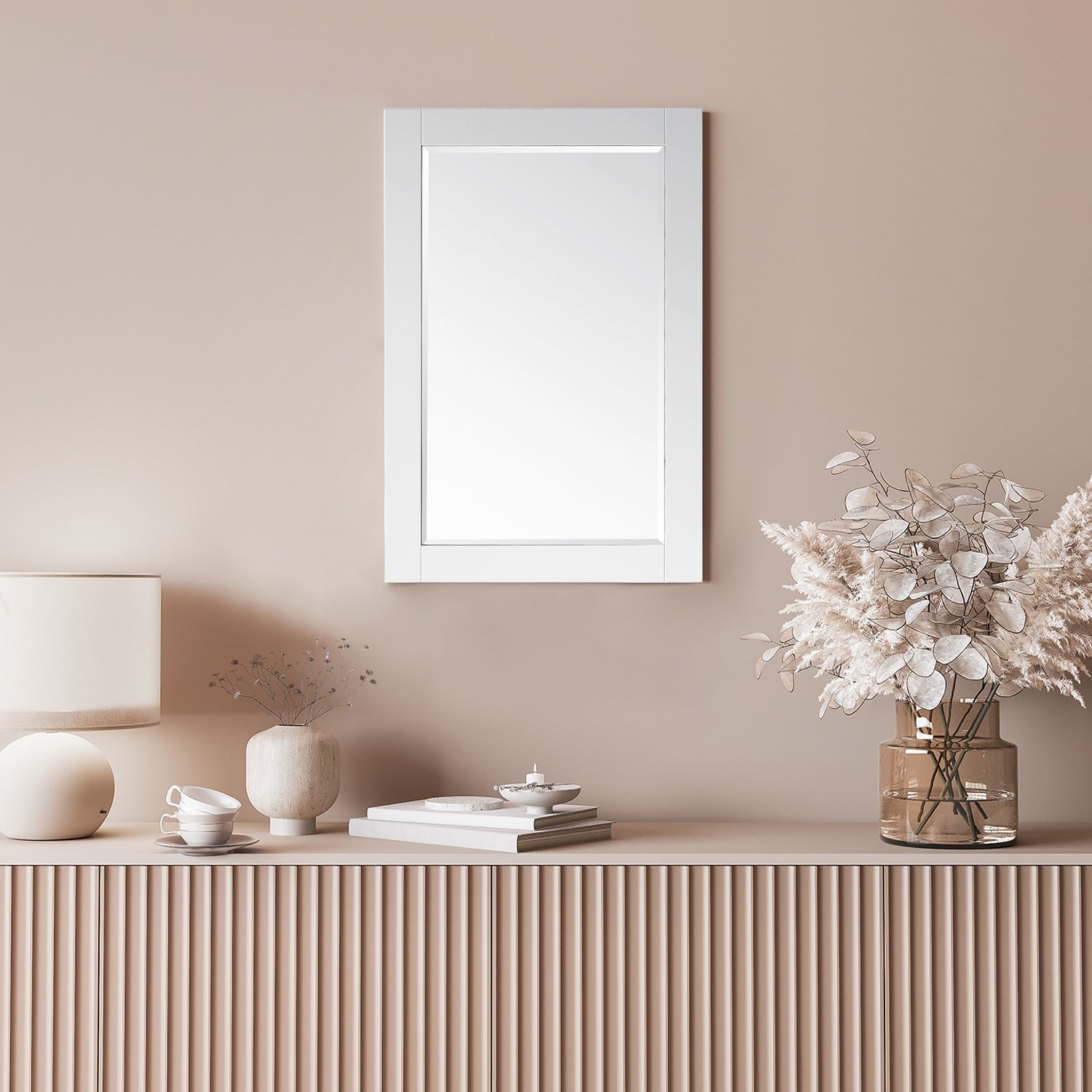 Ivy 24" Rectangular Bathroom Wood Framed Wall Mirror