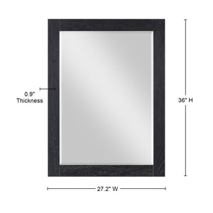 Ivy 28" Rectangular Bathroom Wood Framed Wall Mirror