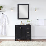 Load image into Gallery viewer, Ivy 28&quot; Rectangular Bathroom Wood Framed Wall Mirror
