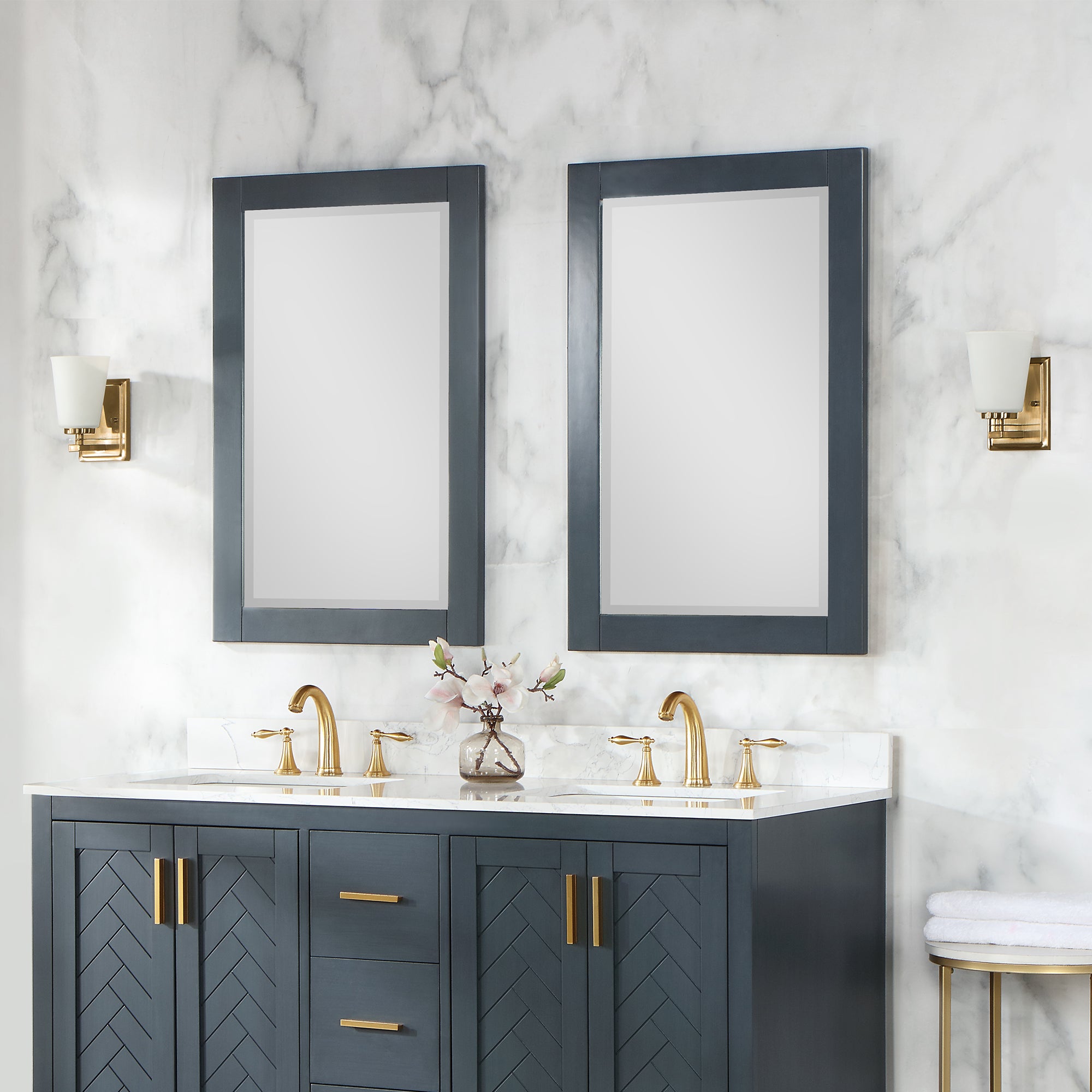 Maribella 24" Rectangular Bathroom Wood Framed Wall Mirror