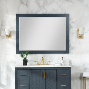Maribella 48" Rectangular Bathroom Wood Framed Wall Mirror