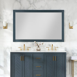 Maribella 58" Rectangular Bathroom Wood Framed Wall Mirror