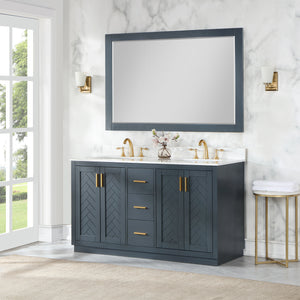 Maribella 58" Rectangular Bathroom Wood Framed Wall Mirror