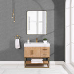 Load image into Gallery viewer, Bianco Single Bathroom Vanity with White Composite Stone Countertop
