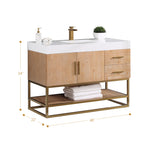 Load image into Gallery viewer, Bianco Single Bathroom Vanity with White Composite Stone Countertop
