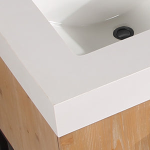 Bianco Double Bathroom Vanity with White Composite Stone Countertop