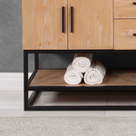 Load image into Gallery viewer, Bianco Double Bathroom Vanity with White Composite Stone Countertop
