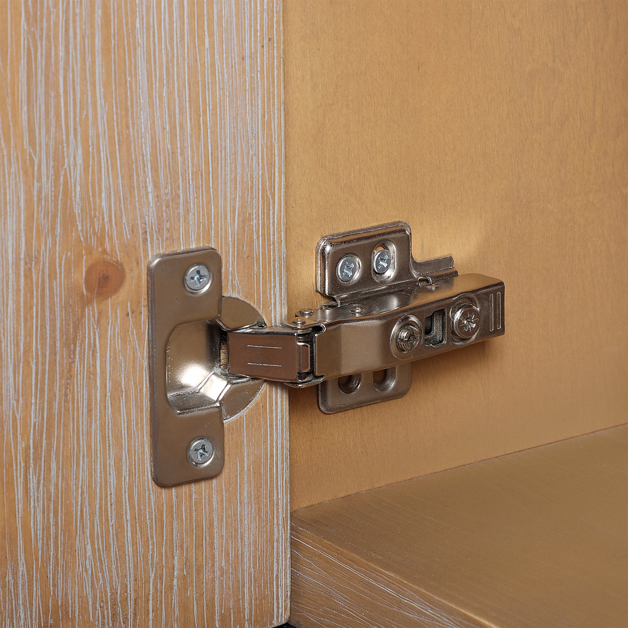 Bianco Double Bathroom Vanity in Light Brown with White Composite Stone Countertop