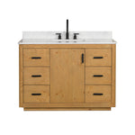 Load image into Gallery viewer, Perla 48&quot; Single Bathroom Vanity with Grain White Composite Stone Countertop
