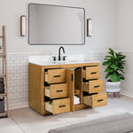Load image into Gallery viewer, Perla 48&quot; Single Bathroom Vanity with Grain White Composite Stone Countertop
