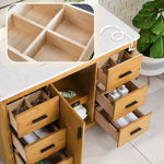 Load image into Gallery viewer, Perla 60&quot; Double Bathroom Vanity with Grain White Composite Stone Countertop
