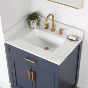Gavino 30" Single Bathroom Vanity with Composite Stone Countertop