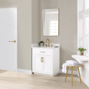 Gavino 30" Single Bathroom Vanity with Composite Stone Countertop