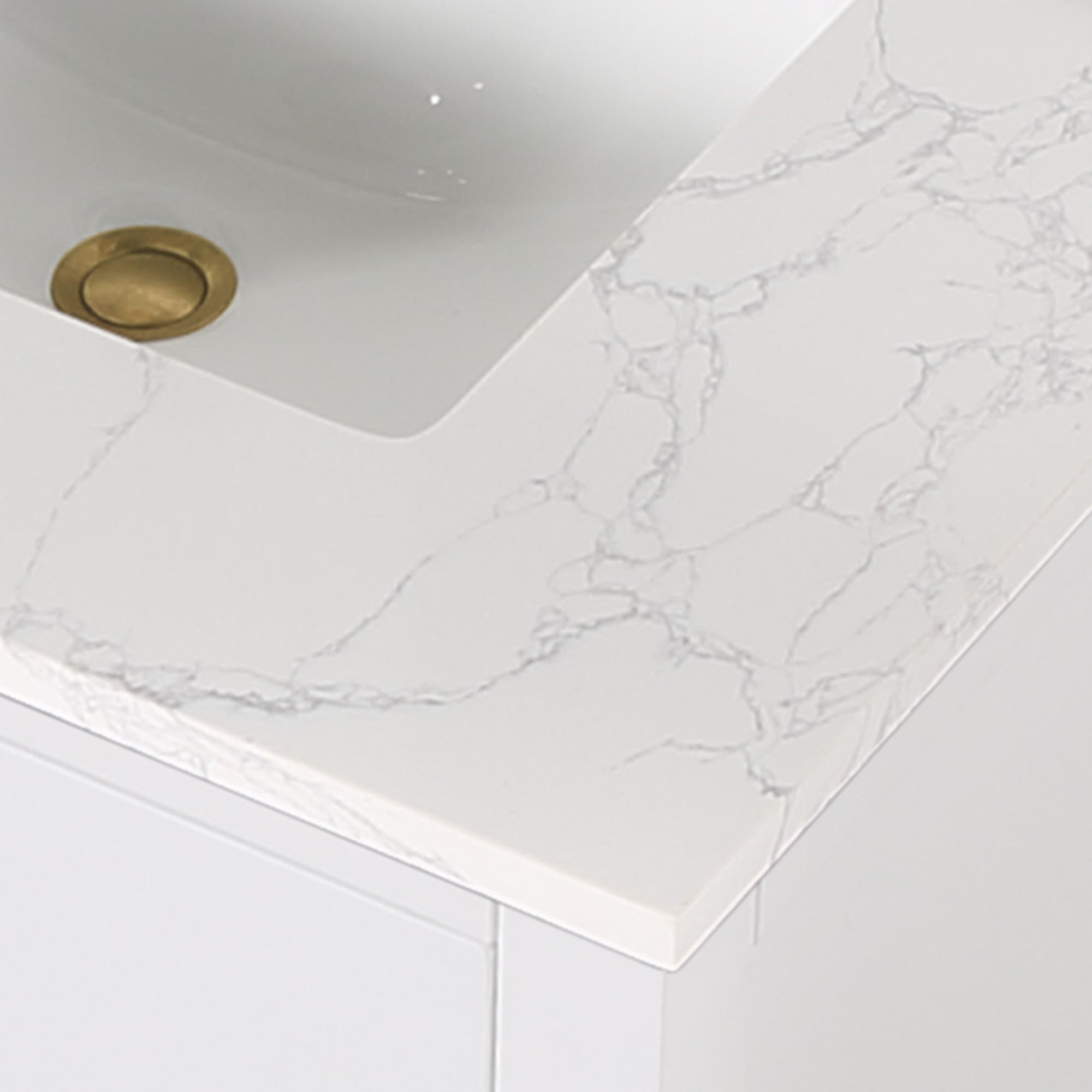 Gavino 30" Single Bathroom Vanity with Composite Stone Countertop