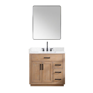 Gavino 36" Single Bathroom Vanity with Composite Stone Countertop