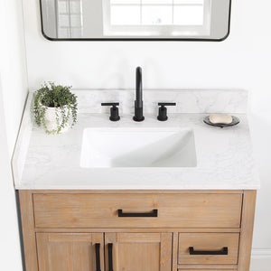 Gavino 36" Single Bathroom Vanity with Composite Stone Countertop