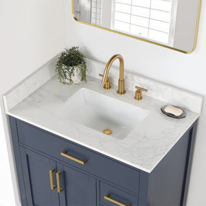 Gavino 36" Single Bathroom Vanity with Composite Stone Countertop