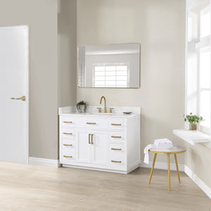 Gavino 48" Single Bathroom Vanity with Composite Stone Countertop