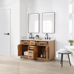 Load image into Gallery viewer, Gavino 60&quot; Double Bathroom Vanity with Composite Stone Countertop
