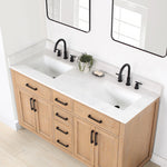 Load image into Gallery viewer, Gavino 60&quot; Double Bathroom Vanity with Composite Stone Countertop
