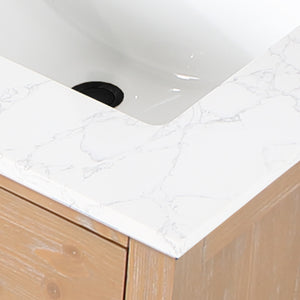 Gavino 60" Double Bathroom Vanity with Composite Stone Countertop