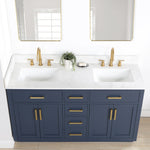 Load image into Gallery viewer, Gavino 60&quot; Double Bathroom Vanity with Composite Stone Countertop
