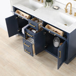 Load image into Gallery viewer, Gavino 60&quot; Double Bathroom Vanity with Composite Stone Countertop
