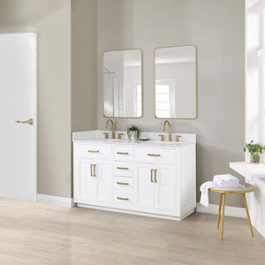 Gavino 60" Double Bathroom Vanity with Composite Stone Countertop