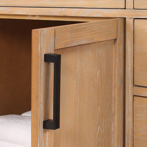 Gavino 72" Double Bathroom Vanity with Composite Stone Countertop