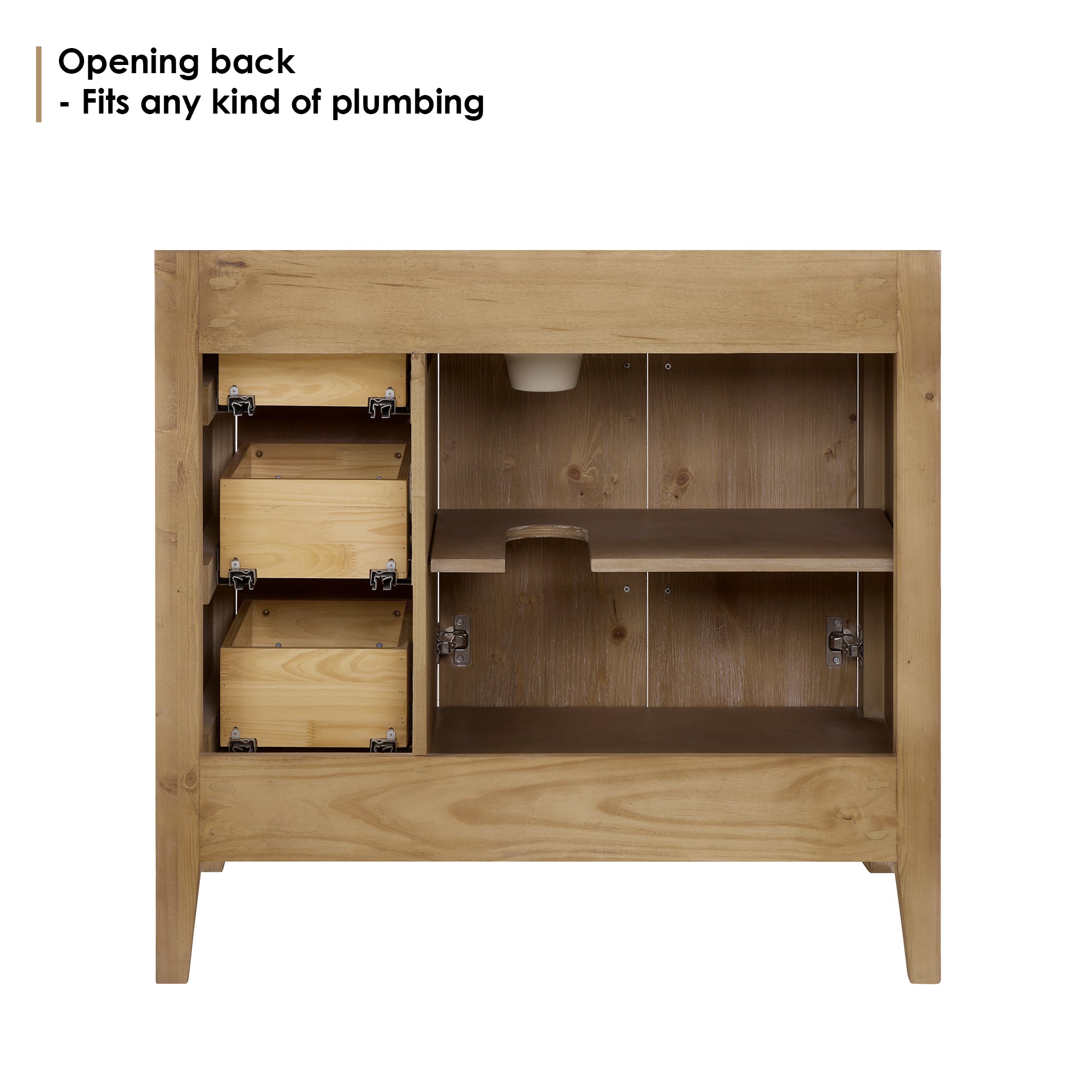 Laurel Bathroom Cabinet Vanity Base without Top and Sink, no Mirror