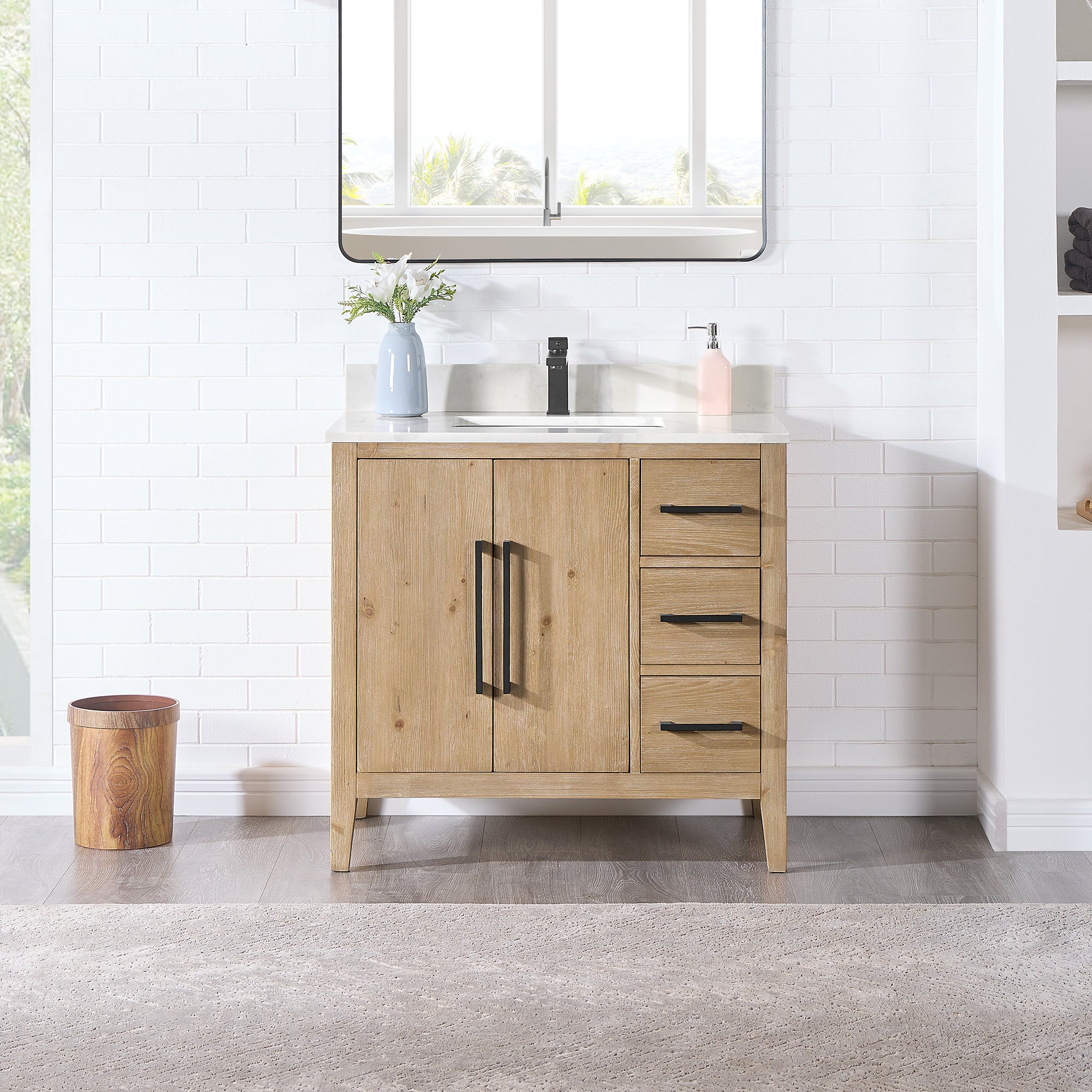 Laurel Bathroom Cabinet Vanity Base without Top and Sink, no Mirror