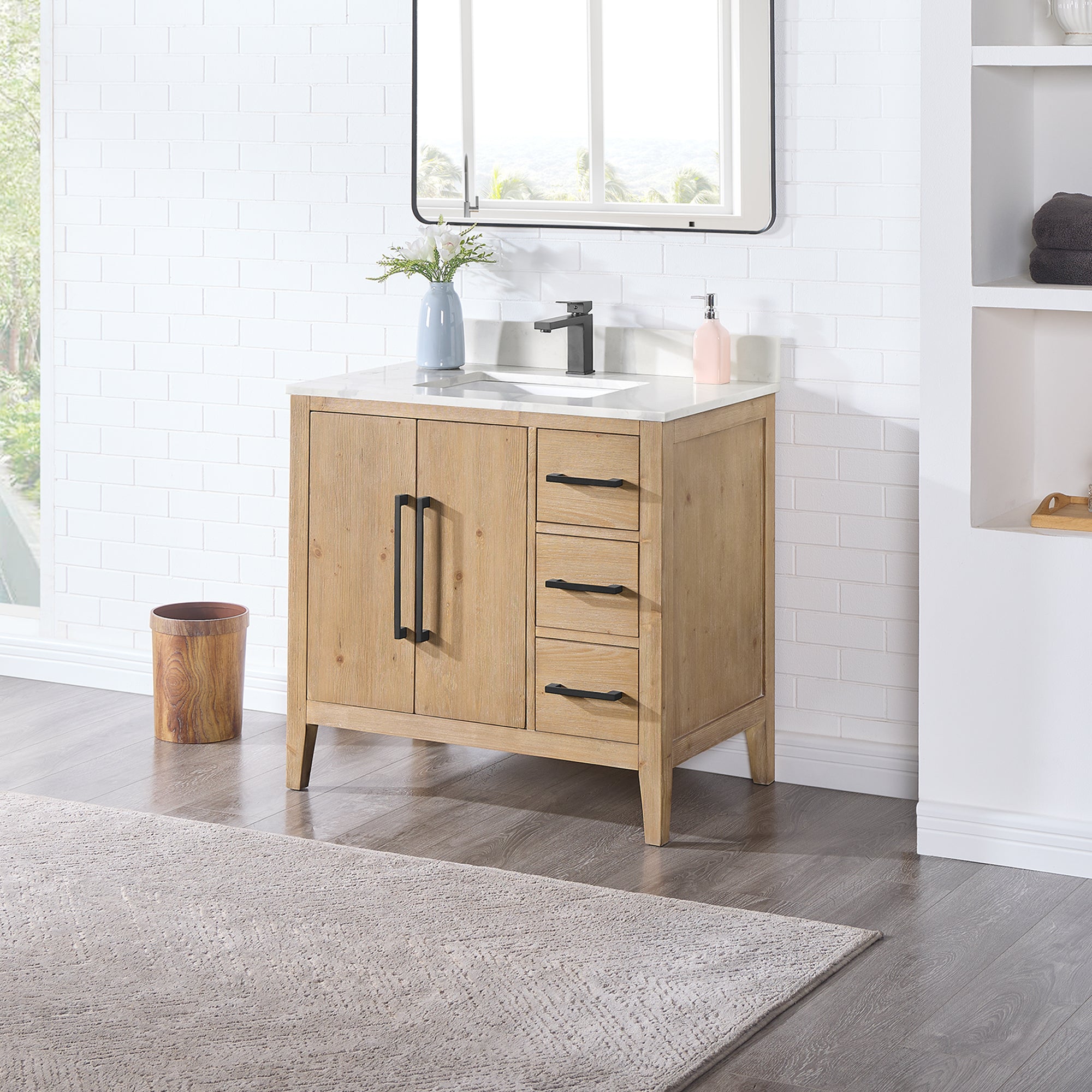 Laurel Bathroom Cabinet Vanity Base without Top and Sink, no Mirror