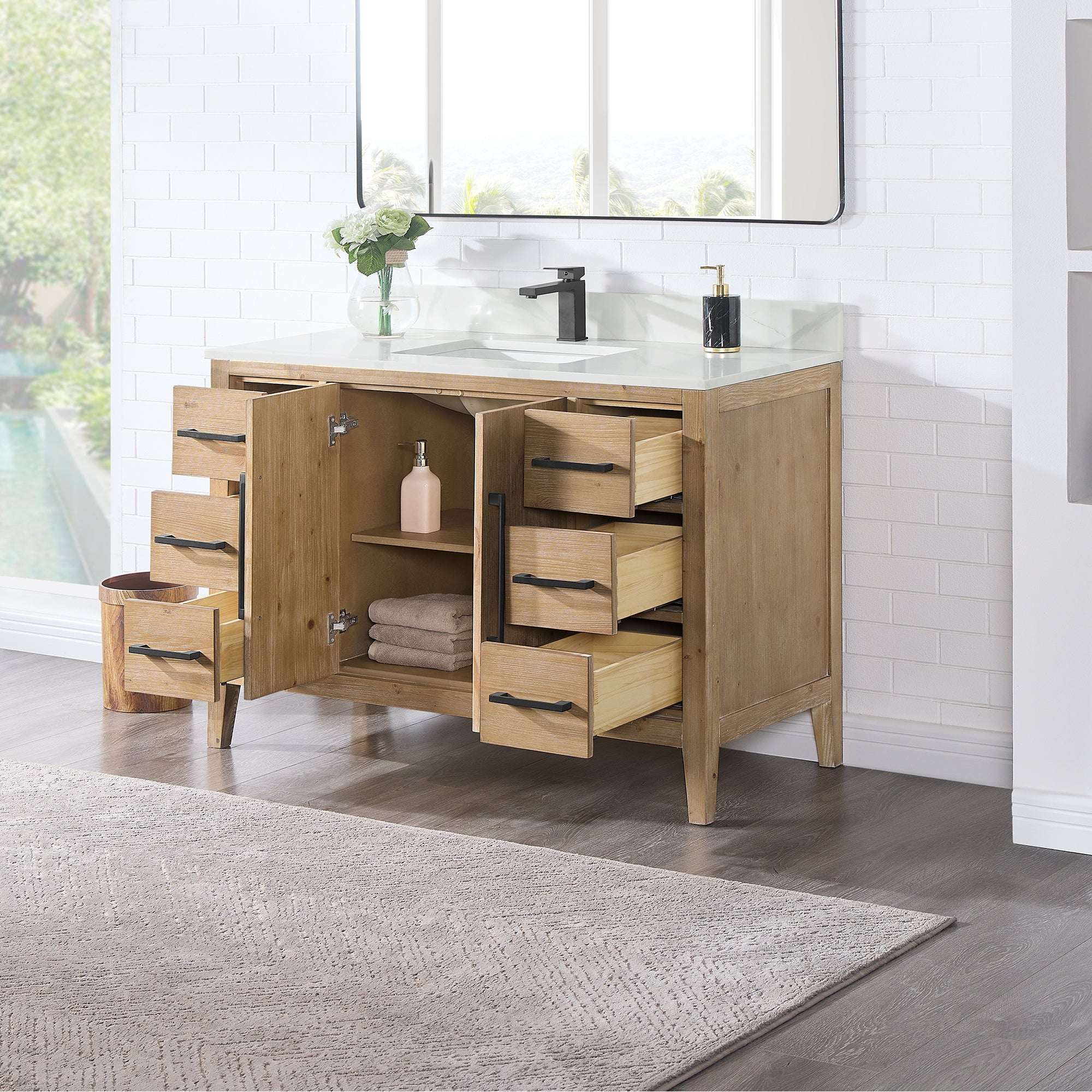Laurel Bathroom Cabinet Vanity Base without Top and Sink, no Mirror