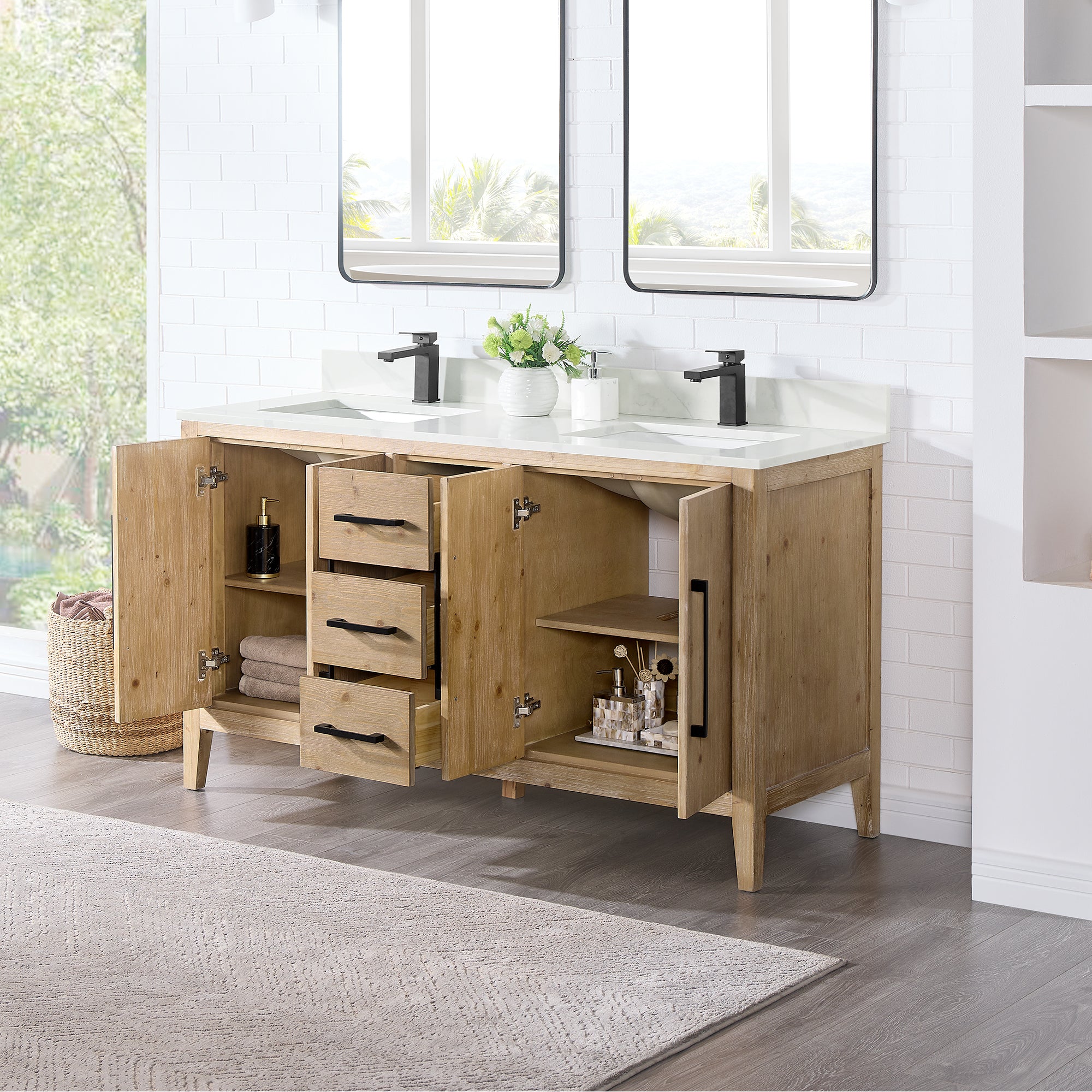 Laurel Bathroom Cabinet Vanity Base without Top and Sink, no Mirror